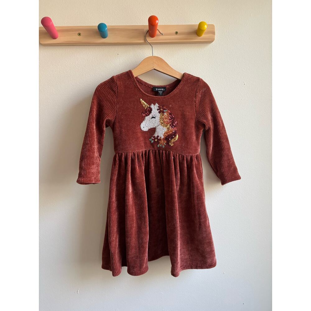 Zunie Copper Unicorn Dress 4T